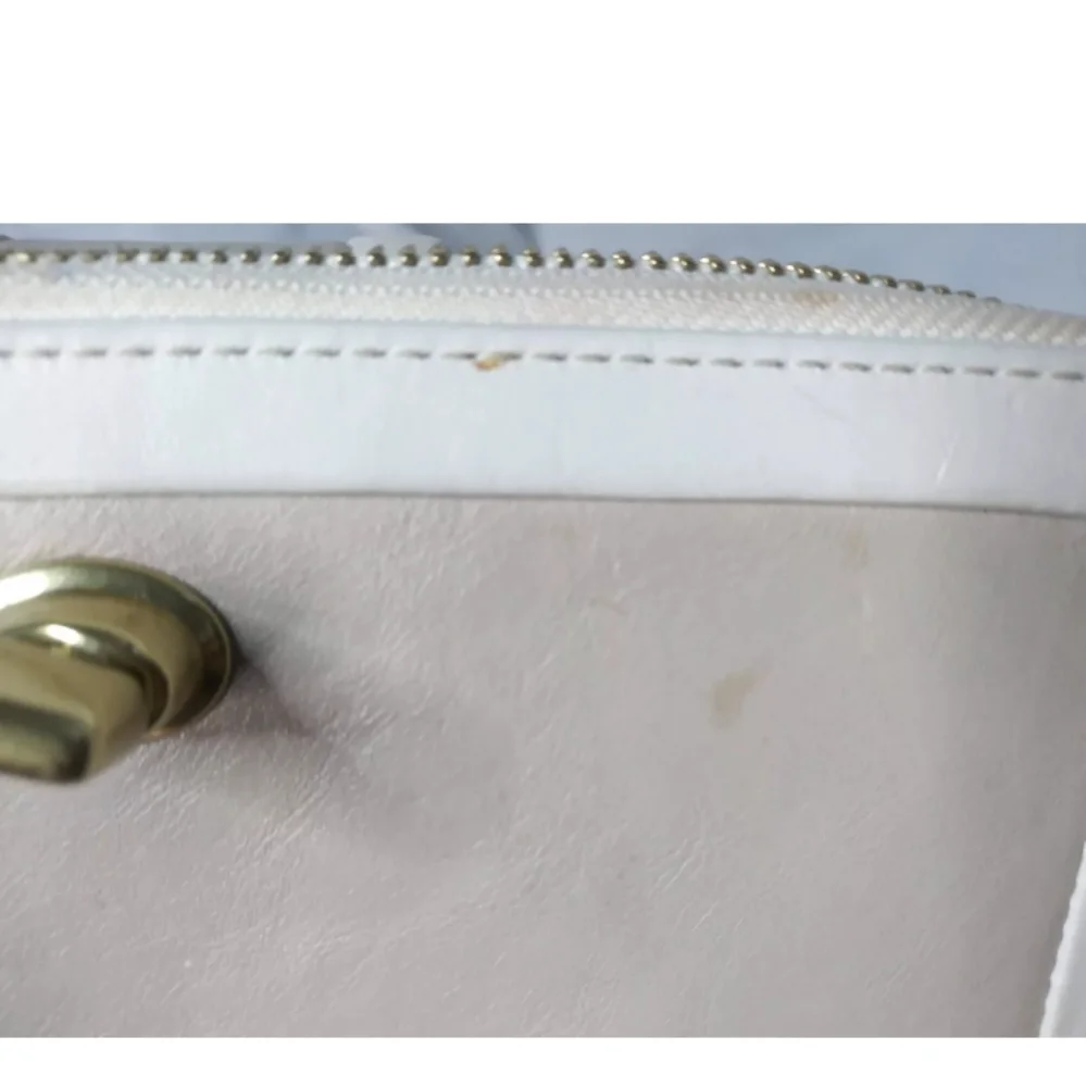 Vintage Coach Continental Zip Round Leather Wallet Organizer Almond & Beige - Picture 8 of 8